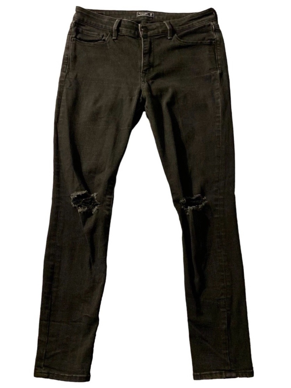 Abercrombie & Fitch Jeans 28 6R (30x27.5) Black Ames Slim Boyfriend Stretch